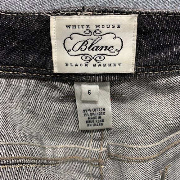 White House Black Market Size 6 Blanc Jeans Faded Black Womens Bootcut - Picture 10 of 10